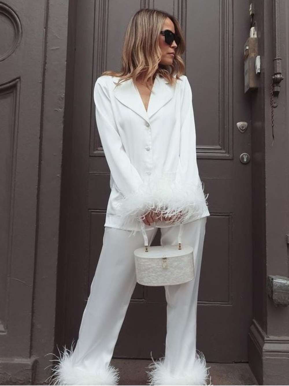 Nadine Merabi DARCIE WHITE PYJAMAS, size SM (6)